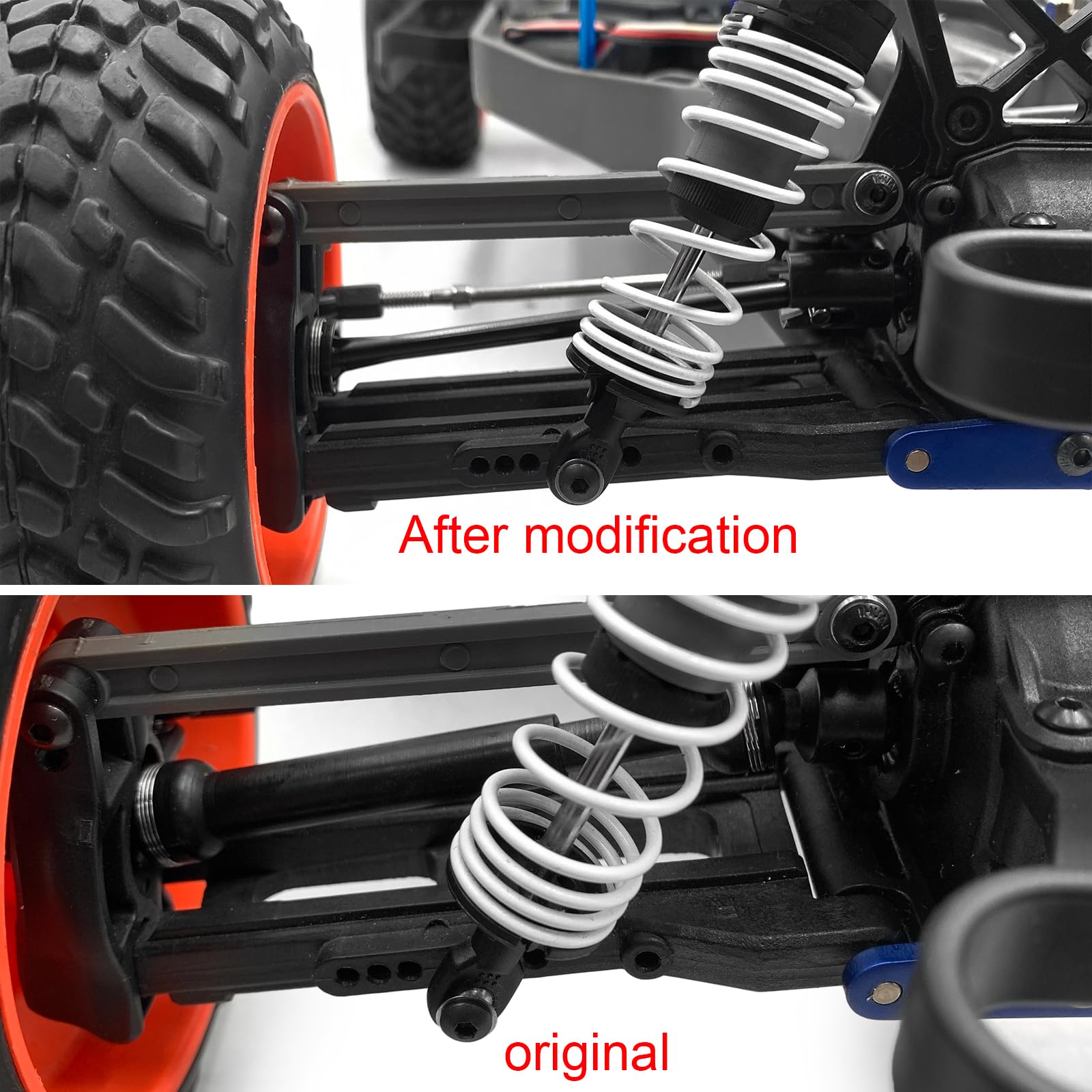WEFEINO Front Steel CVD Driveshaft Upgrade for Traxxas Slash Rustler Stampede Hoss Bandit VXL 4X4 2WD RC Car