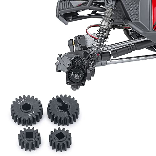 WEFEINO Harden Steel Overdrive Portal Gears (14T/21T) Upgrade for Axial SCX10 & Capra RC Crawler