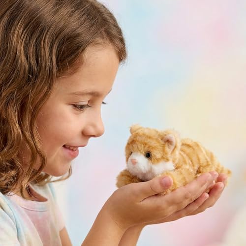Weighted Cat Stuffed Animal – 8-Inch Orange Plush Toy, Soft & Slightly Weighted for Stress Relief, Gift for Kids and Adults by Jorkei