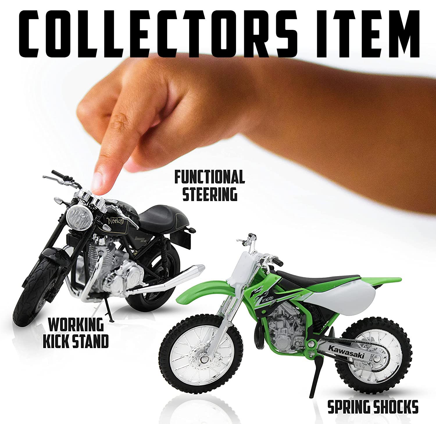 Welly 1:18 Die-Cast Kawasaki Ninja ZX-10R (2009) Green Motorcycle Model