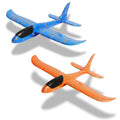 WenToyce 2 Pack Throwing Foam Airplanes – 13.7 Inch, 2 Flight Modes (Glider & Reversal), EPP Foam, Easy Assembly Outdoor Toy for Kids 4-14