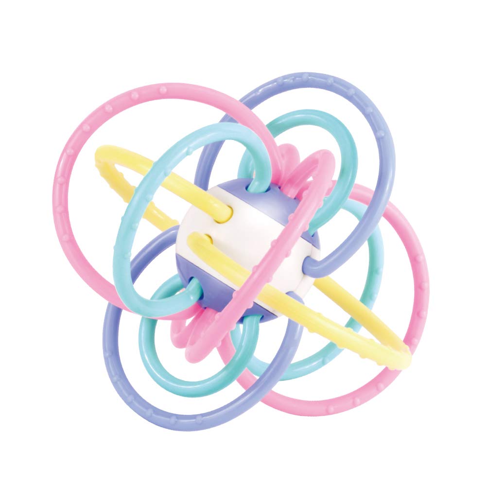 WEofferwhatYOUwant Baby Sensory Teether Ball – 12 Soft TPU Rings with Rattle for 0-6 Months