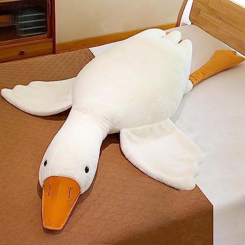 Werdast 19.5-Inch White Goose Plush Pillow – Soft Stuffed Animal Toy
