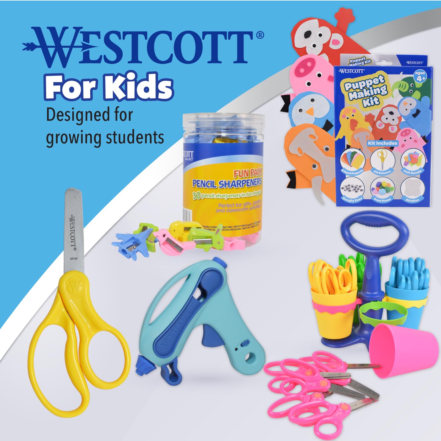 Westcott 5-Inch Blunt Safety Scissors 12-Pack - Left & Right Handed for Kids Ages 4-8