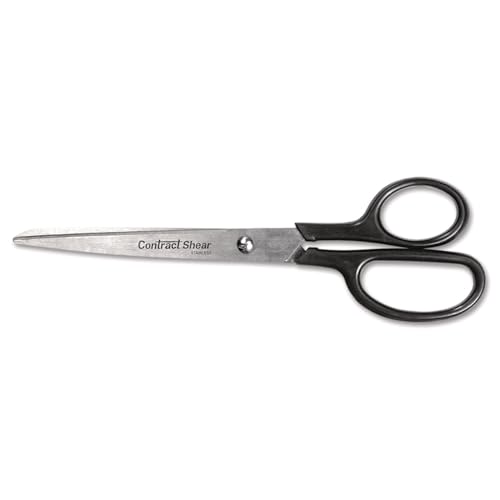 Westcott 8-Inch Straight Shears – Black Stainless Steel Scissors for Home, Office & School
