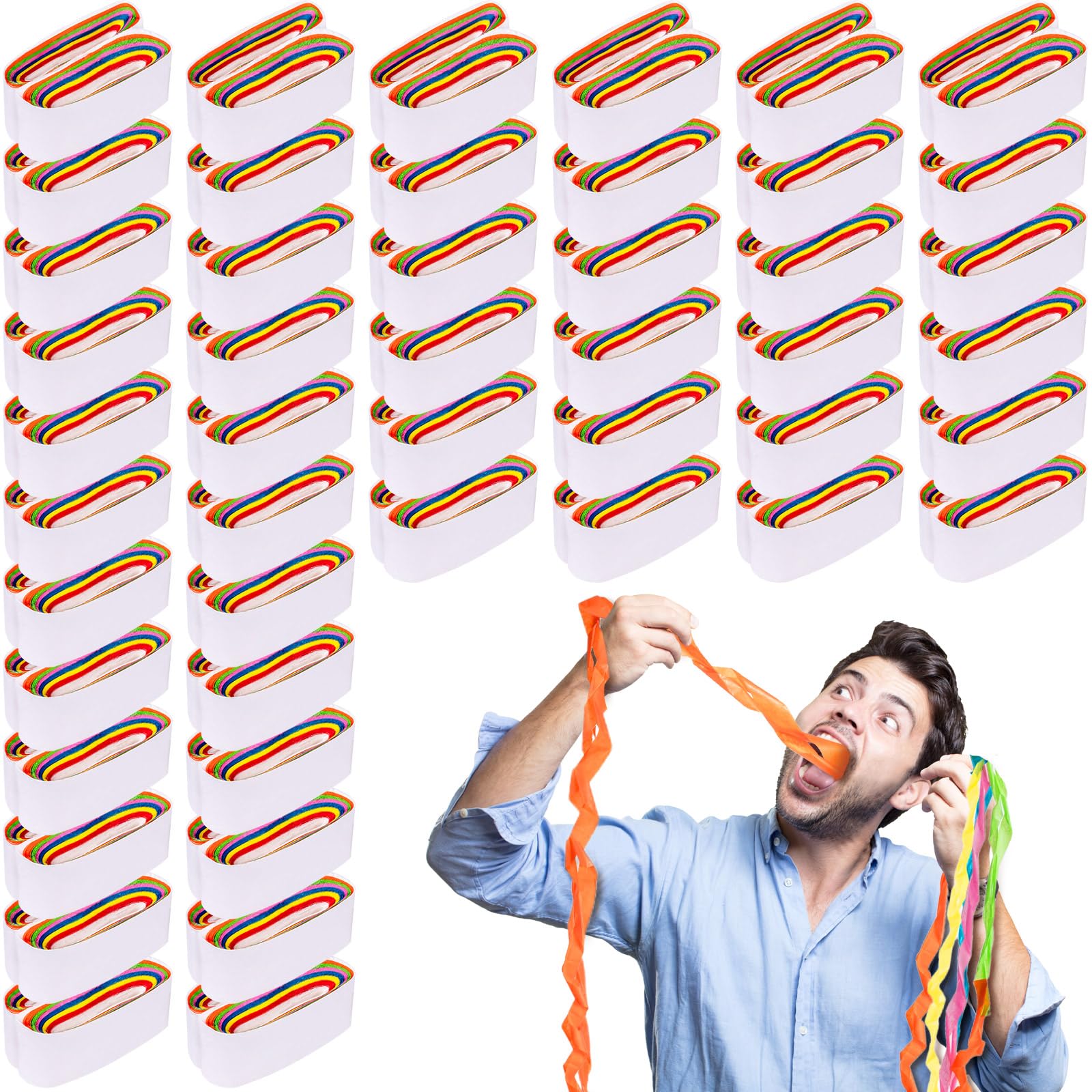Wettarn 24-Pack Mouth Coils Vomit Paper - Magic Trick Gimmick for Stage Performances