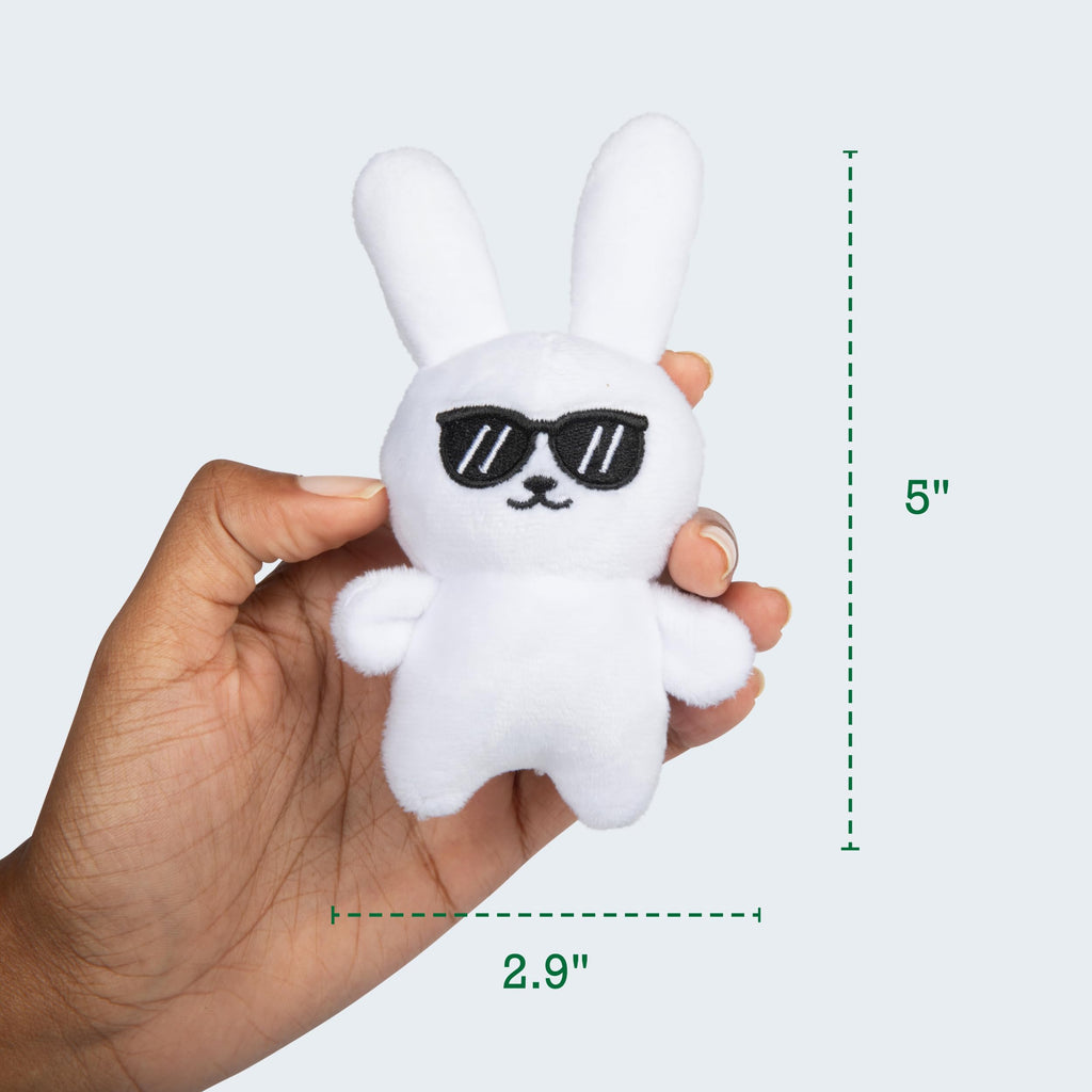 WHAT DO YOU MEME? Emotional Support Bunnies Plush Set – 5 Squishy Bunnies with Basket