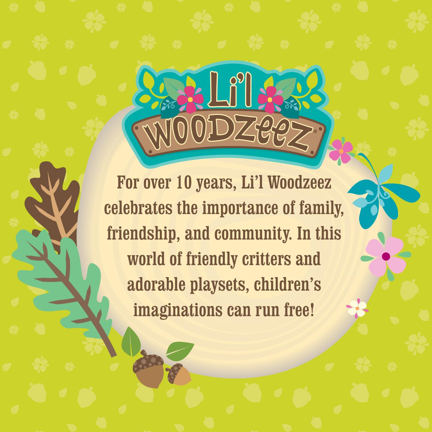 Whiskerelli Cat Family – Li’l Woodzeez 4-Piece Figurine Set with Storybook, Ages 3+