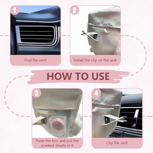 White Doll Car Seat for 3–8 Inch Figures – Car Vent Clip & Desktop Stand Included