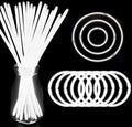 White Glow Sticks Bulk 50-Pack – 8" Light Up Bracelets & Necklaces with Connectors by YOFOBU