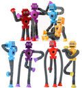 Whongkidz Pop Tubes Robot Toy Set (8-Pack) – Stretchy Fidget Toys with Suction Cups for Toddlers, Kids, Autism Sensory Play