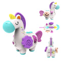 WIIBAAHO Montessori Busy Board for 1 Year Old – 8 Sensory Activities, Unicorn Design, BPA-Free ABS