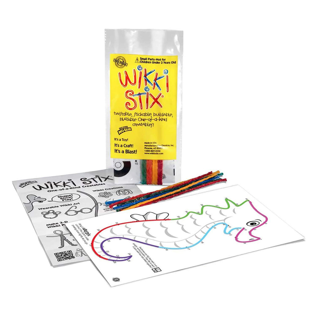 Wikki Stix Sea Life Pak: 12 Hands-On Sea Creature Activities with Fun Facts, Reusable & Made in USA