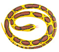 Wild Republic 46-Inch Burmese Python Rubber Snake Toy - Realistic Durable Reptile for Kids, Party Decor, and Gifts