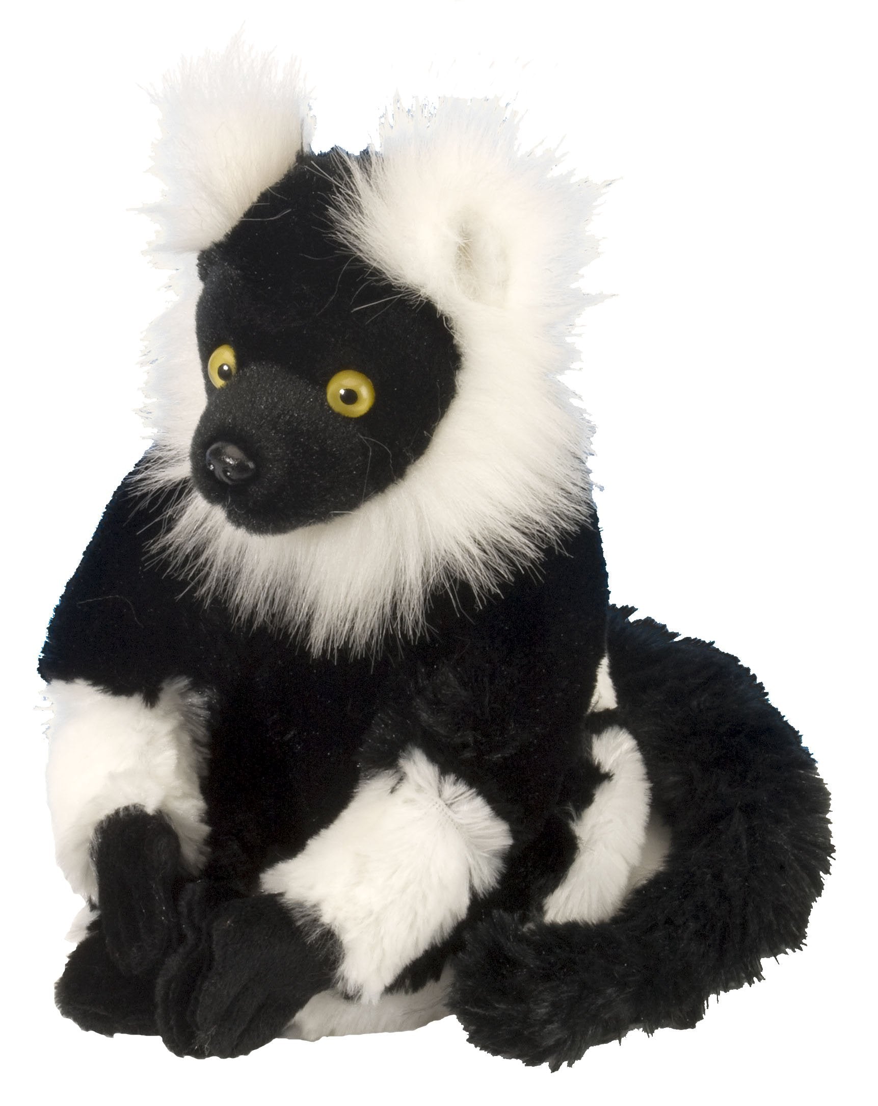 Wild Republic Cuddlekins Mini Black and White Lemur Plush - 8 Inch Stuffed Animal Made from Recycled Water Bottles