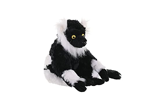 Wild Republic Cuddlekins Mini Black and White Lemur Plush - 8 Inch Stuffed Animal Made from Recycled Water Bottles