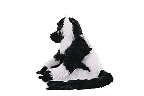 Wild Republic Cuddlekins Mini Black and White Lemur Plush - 8 Inch Stuffed Animal Made from Recycled Water Bottles