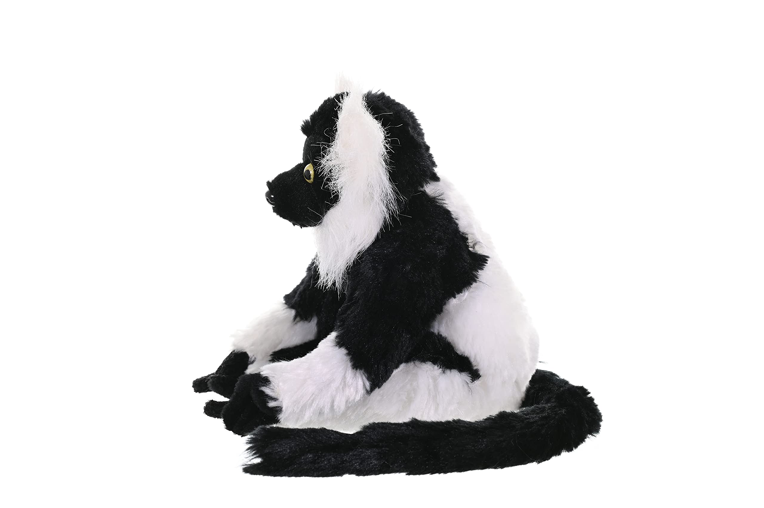 Wild Republic Cuddlekins Mini Black and White Lemur Plush - 8 Inch Stuffed Animal Made from Recycled Water Bottles