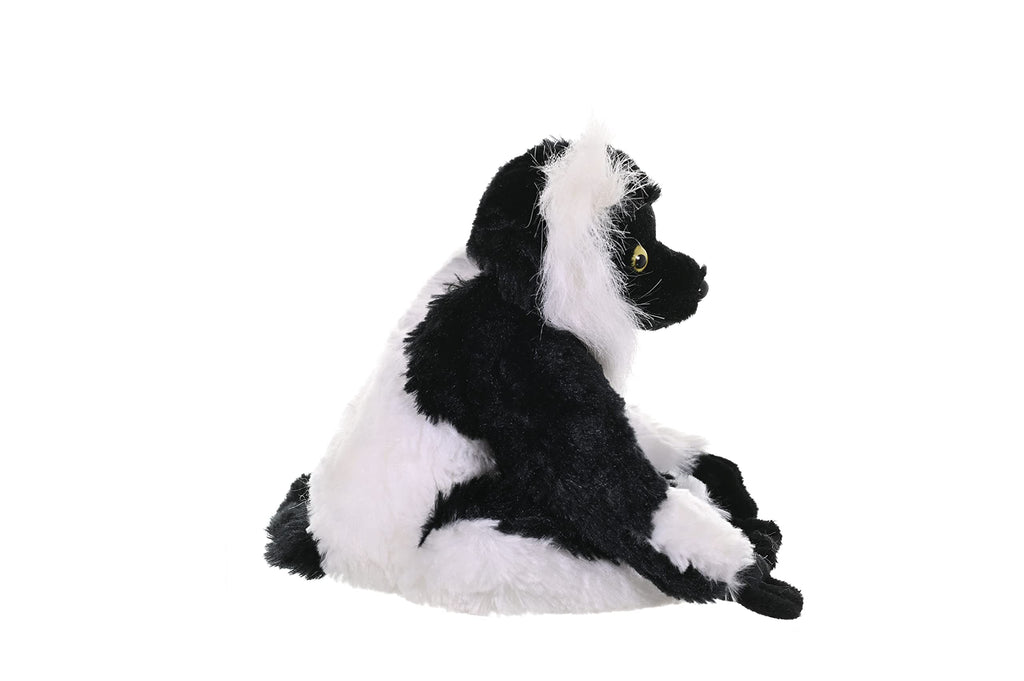 Wild Republic Cuddlekins Mini Black and White Lemur Plush - 8 Inch Stuffed Animal Made from Recycled Water Bottles