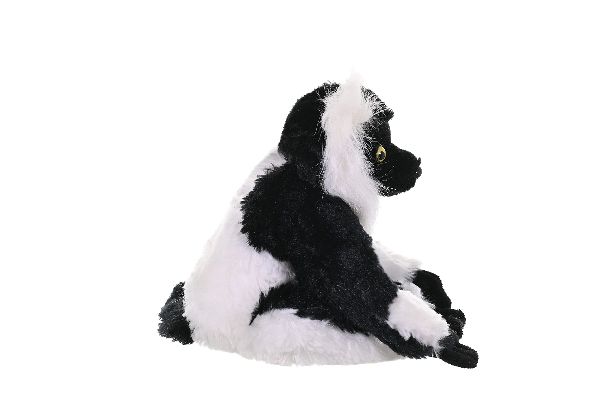 Wild Republic Cuddlekins Mini Black and White Lemur Plush - 8 Inch Stuffed Animal Made from Recycled Water Bottles