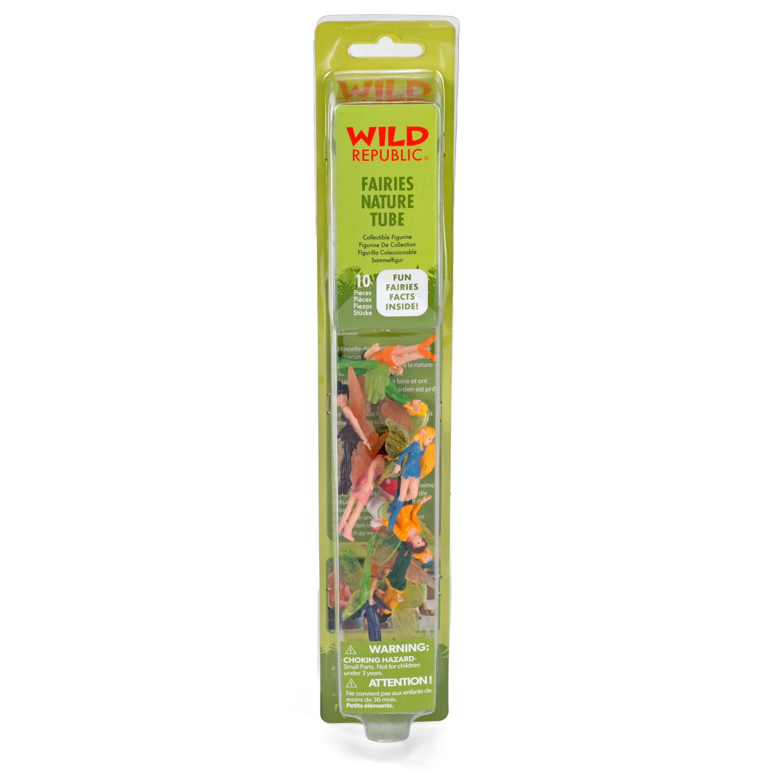 Wild Republic Fairy Figurines Tube – 10 Hand-Painted Winged Fairies with 5 Poses, 2 to 2.25 Inches, Reusable Tube for Travel and Storage, Ages 3+