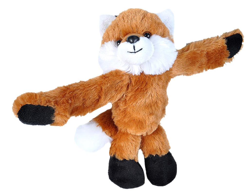 Wild Republic Huggers Red Fox Plush – 8-Inch Stuffed Animal with Snap Bracelet