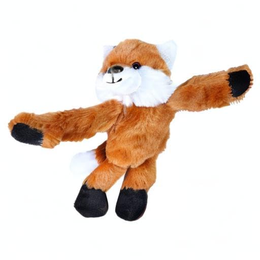 Wild Republic Huggers Red Fox Plush – 8-Inch Stuffed Animal with Snap Bracelet