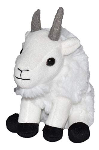 Wild Republic Mountain Goat Plush, Pocketkins 5" Stuffed Animal Toy for Kids