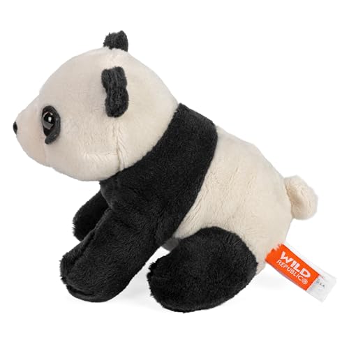 Wild Republic Pocketkins Eco Panda – 5-Inch Stuffed Animal Made from Recycled Materials