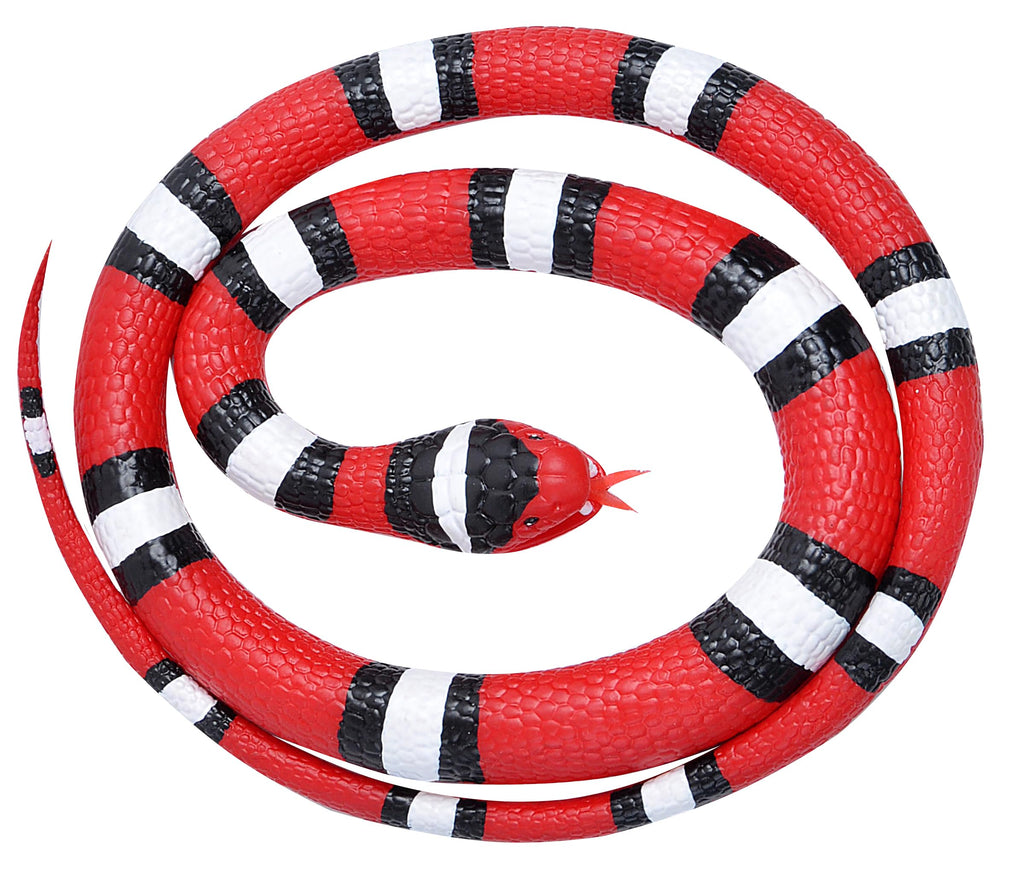 Wild Republic Scarlet Snake - 46-Inch Realistic Rubber Toy, Safe for Kids 3+
