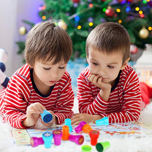 WILLBOND 40-Piece Winter Stamp Set – Self-Inking Snowflake, Snowman & Holiday Designs