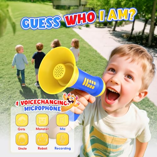 Windidi Rechargeable Voice Changer for Kids - Mini Megaphone with 4 Funny Sound Effects, Echo & Recording