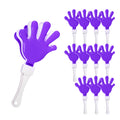 Windy City Novelties 12-Pack Mini Hand Clappers – Purple/White Loud Noisemakers for Sports Events