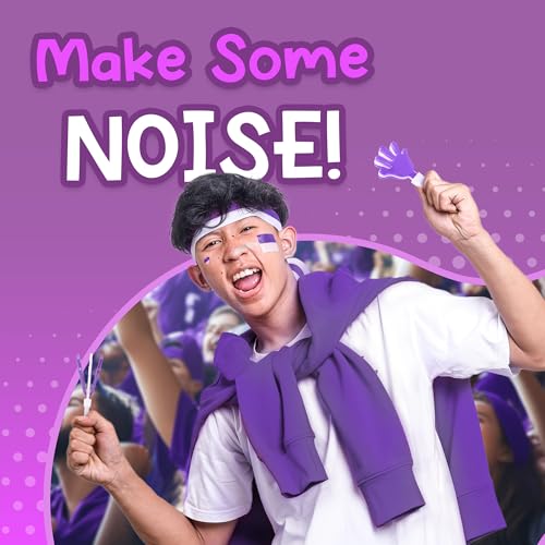 Windy City Novelties 12-Pack Mini Hand Clappers – Purple/White Loud Noisemakers for Sports Events