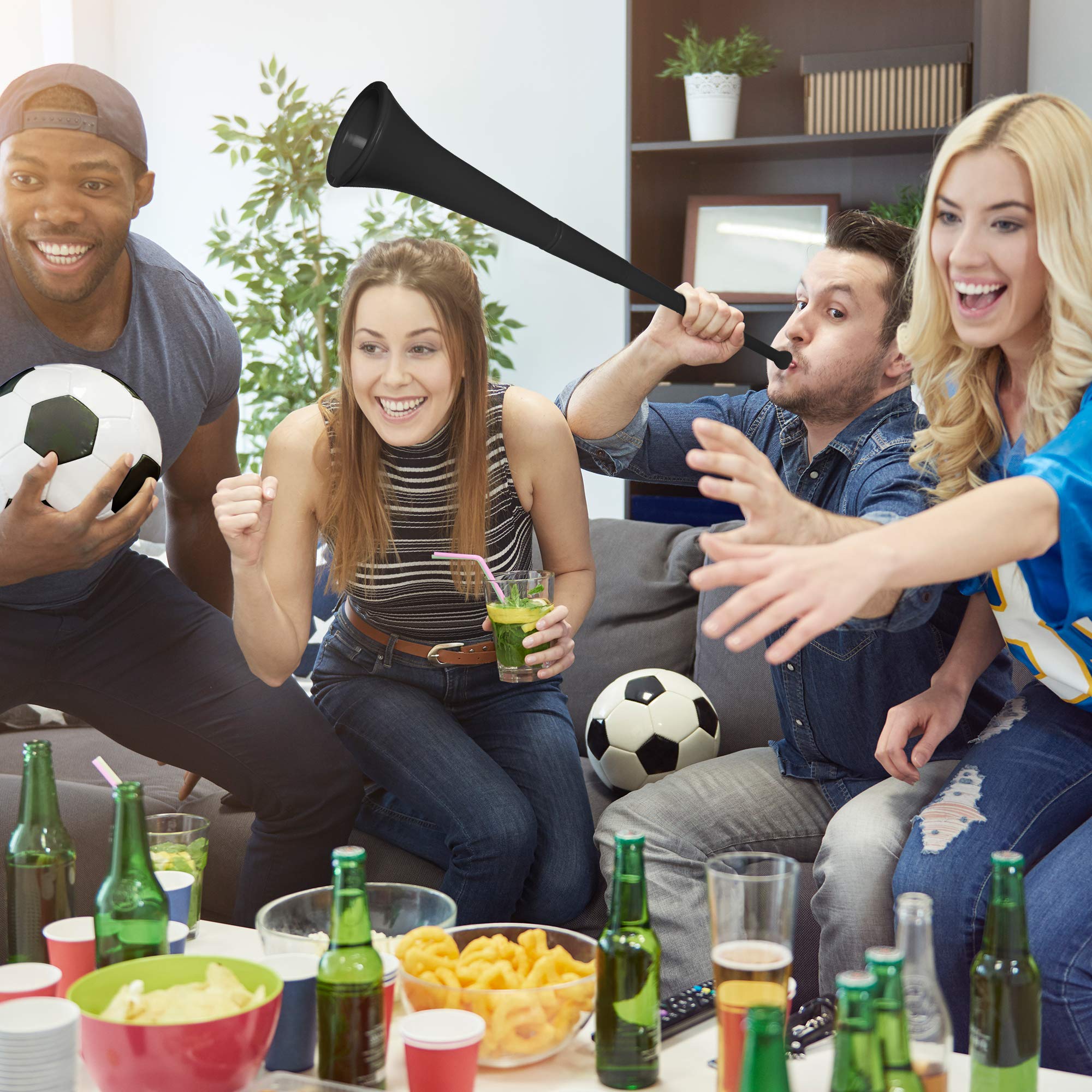 Windy City Novelties Black Collapsible Stadium Horn 28" - Loud Vuvuzela Noisemaker for Sports Fans