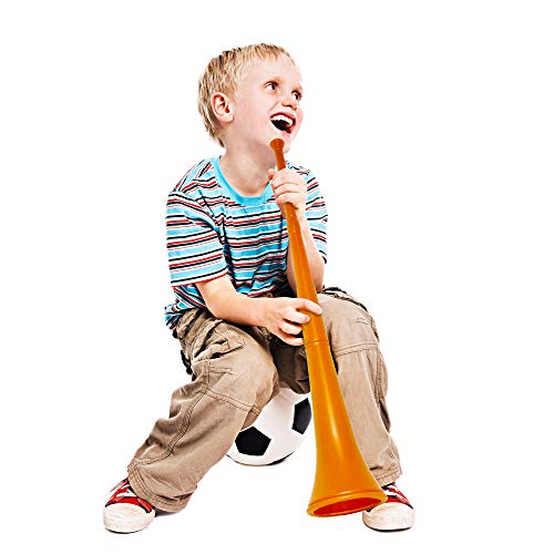 Windy City Novelties Orange Collapsible Stadium Horn – 28-Inch Loud Noisemaker