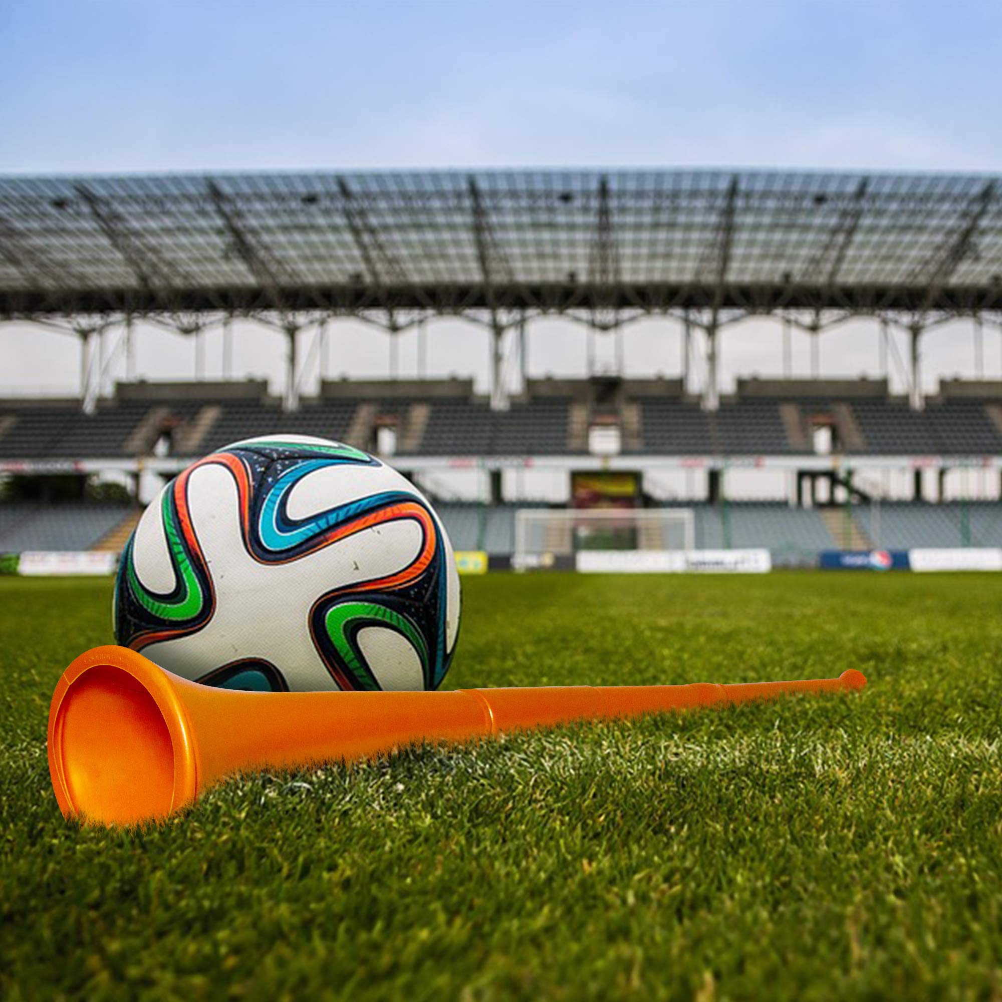 Windy City Novelties Orange Collapsible Stadium Horn – 28-Inch Loud Noisemaker