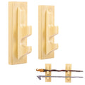 WinSence Wall Mount Wizard Wand Display - 2 Tier Natural Wood Holder