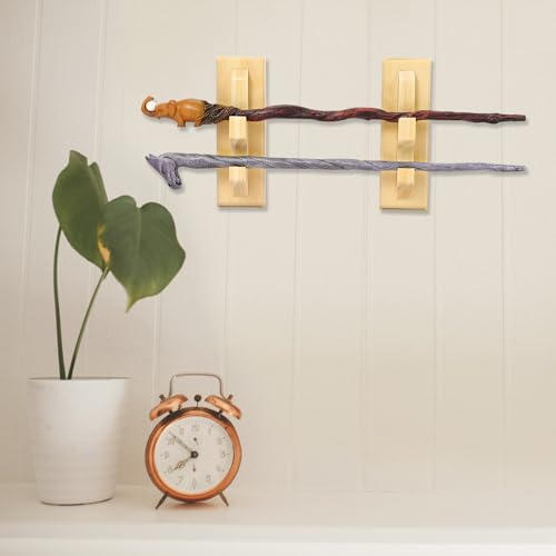 WinSence Wall Mount Wizard Wand Display - 2 Tier Natural Wood Holder