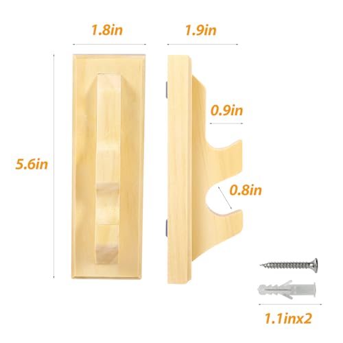 WinSence Wall Mount Wizard Wand Display - 2 Tier Natural Wood Holder