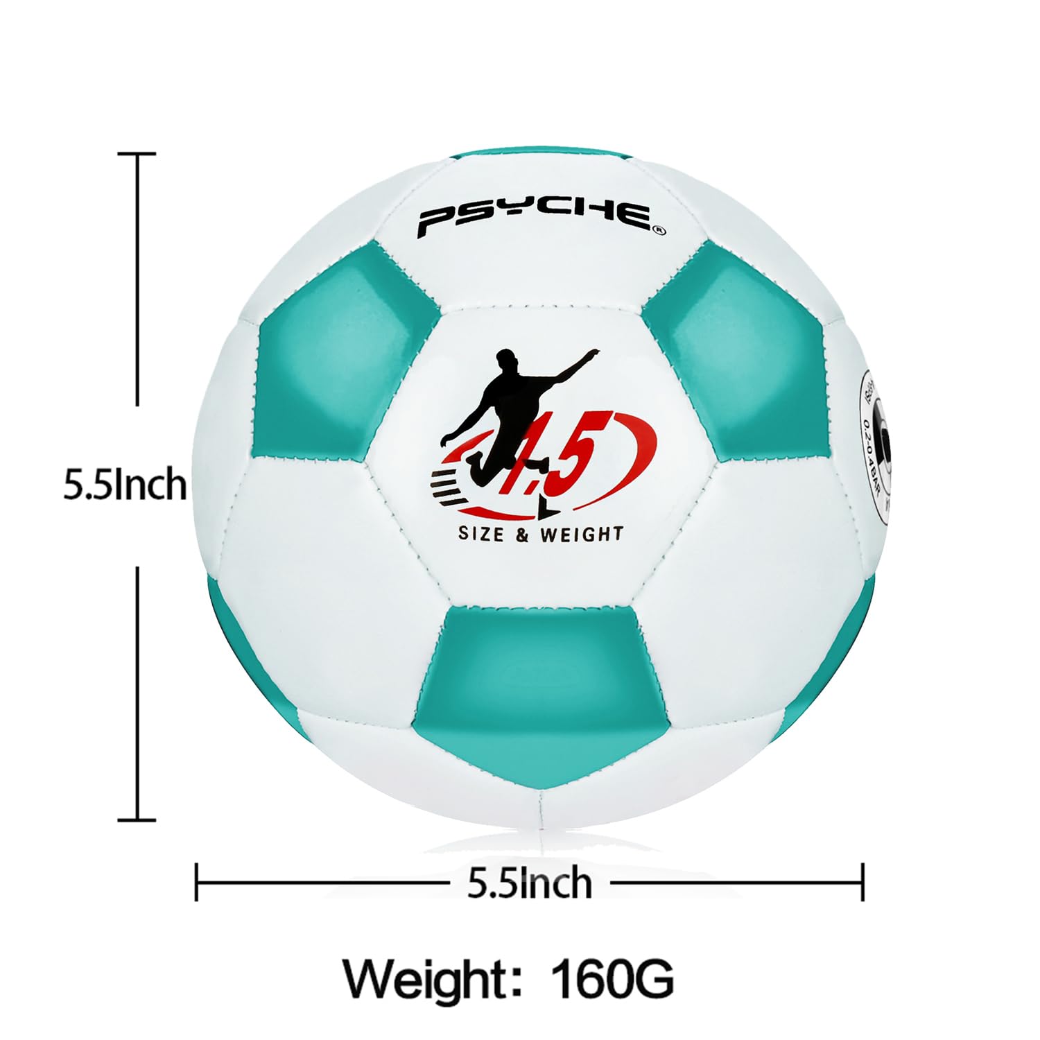 Wisdom Leaves Mini Soccer Ball Size 1.5 for Toddlers – Soft, Lightweight (160g) for Indoor & Outdoor Play