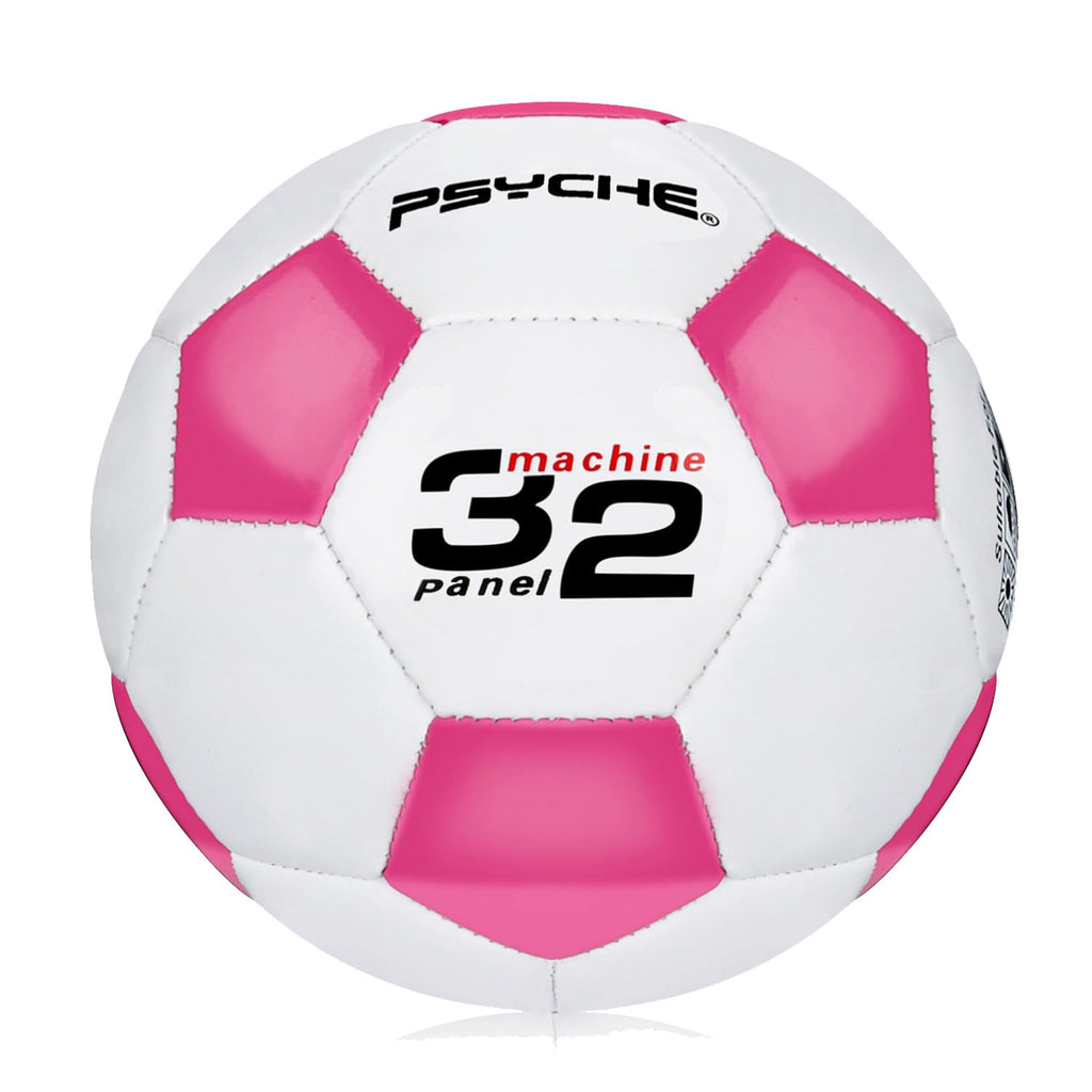 Wisdom Leaves Mini Soccer Ball Size 1.5 – Soft Lightweight PVC Ball for Toddlers & Kids, Indoor/Outdoor Play, Rose Red-White