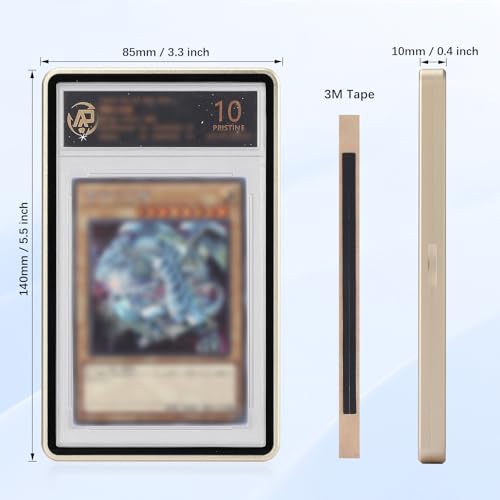 Wisvov Gold Aluminum Alloy Magnetic Graded Card Case – Drop-Tested 9-Point Lock Protector for 35PT PSA/CSG Slabs, UV Resistant Display & Long-Term Storage