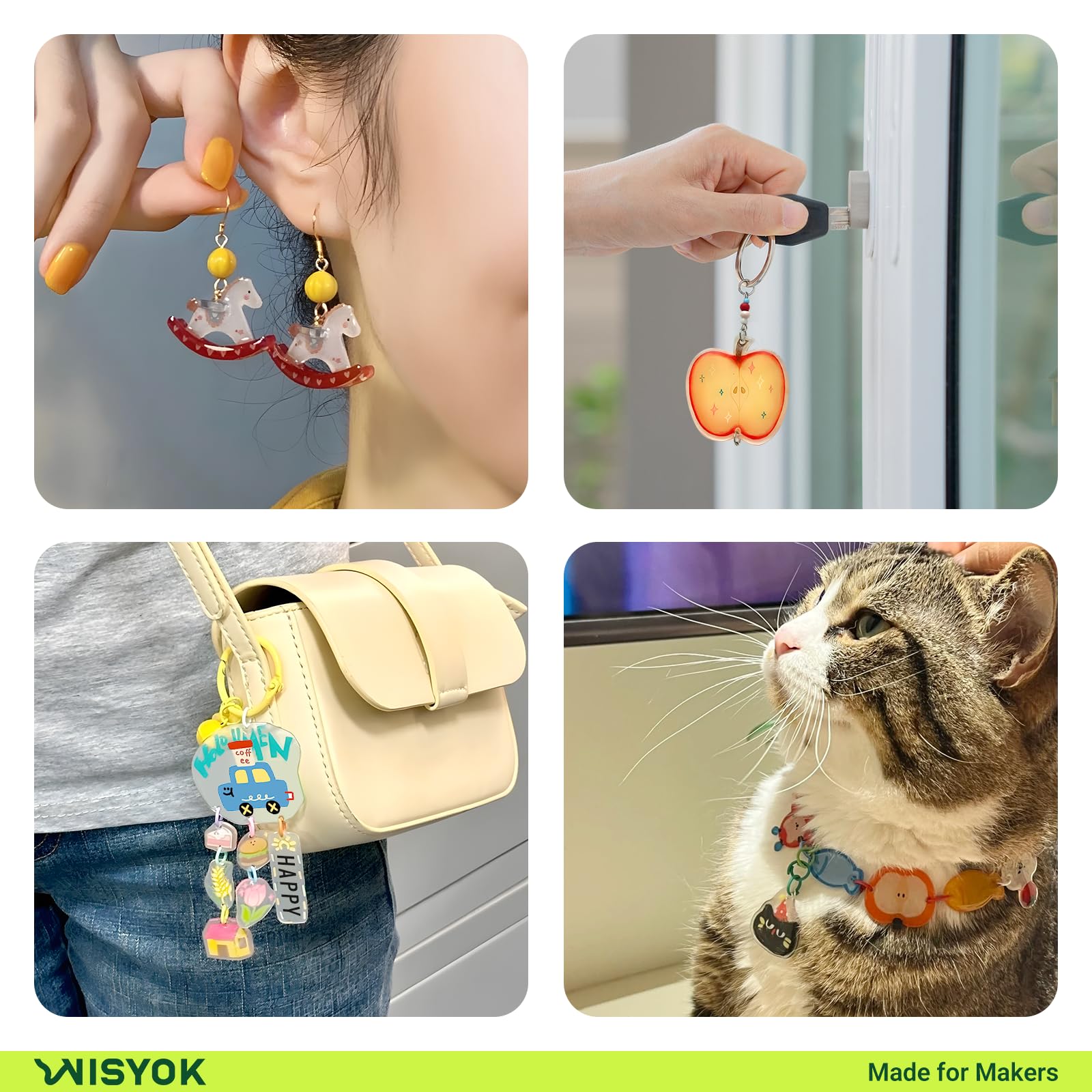 WISYOK 50 Pack Shrinky Plastic Sheets - 8.5 x 5.8 inch Frosted PVC Film for DIY Keychains Crafts