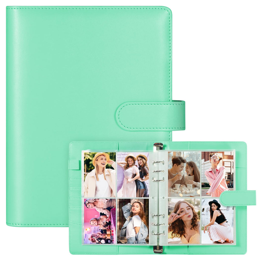 WITHYU A5 Card Collector Binder – Green PU Leather, 240 Card Capacity