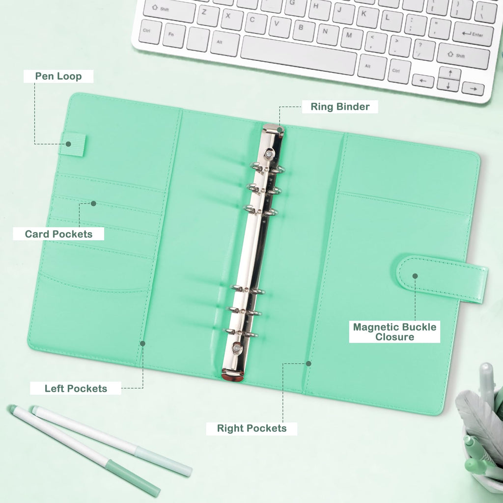 WITHYU A5 Card Collector Binder – Green PU Leather, 240 Card Capacity