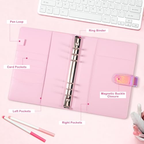 WITHYU A5 Kpop Photocard Binder – Shining Pink, 240-Card Capacity with Magnetic Closure