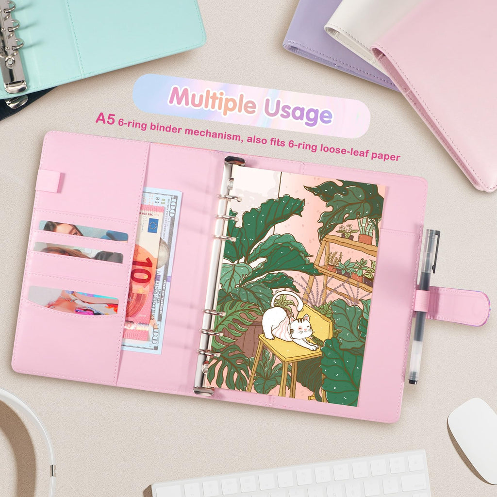 WITHYU A5 Kpop Photocard Binder – Shining Pink, 240-Card Capacity with Magnetic Closure