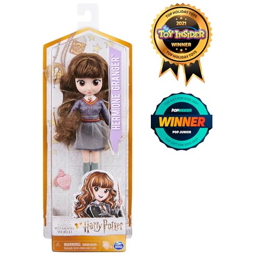 Wizarding World Harry Potter 8-Inch Hermione Granger Doll with Wand and Hogwarts Uniform, Toy for Kids Ages 5+