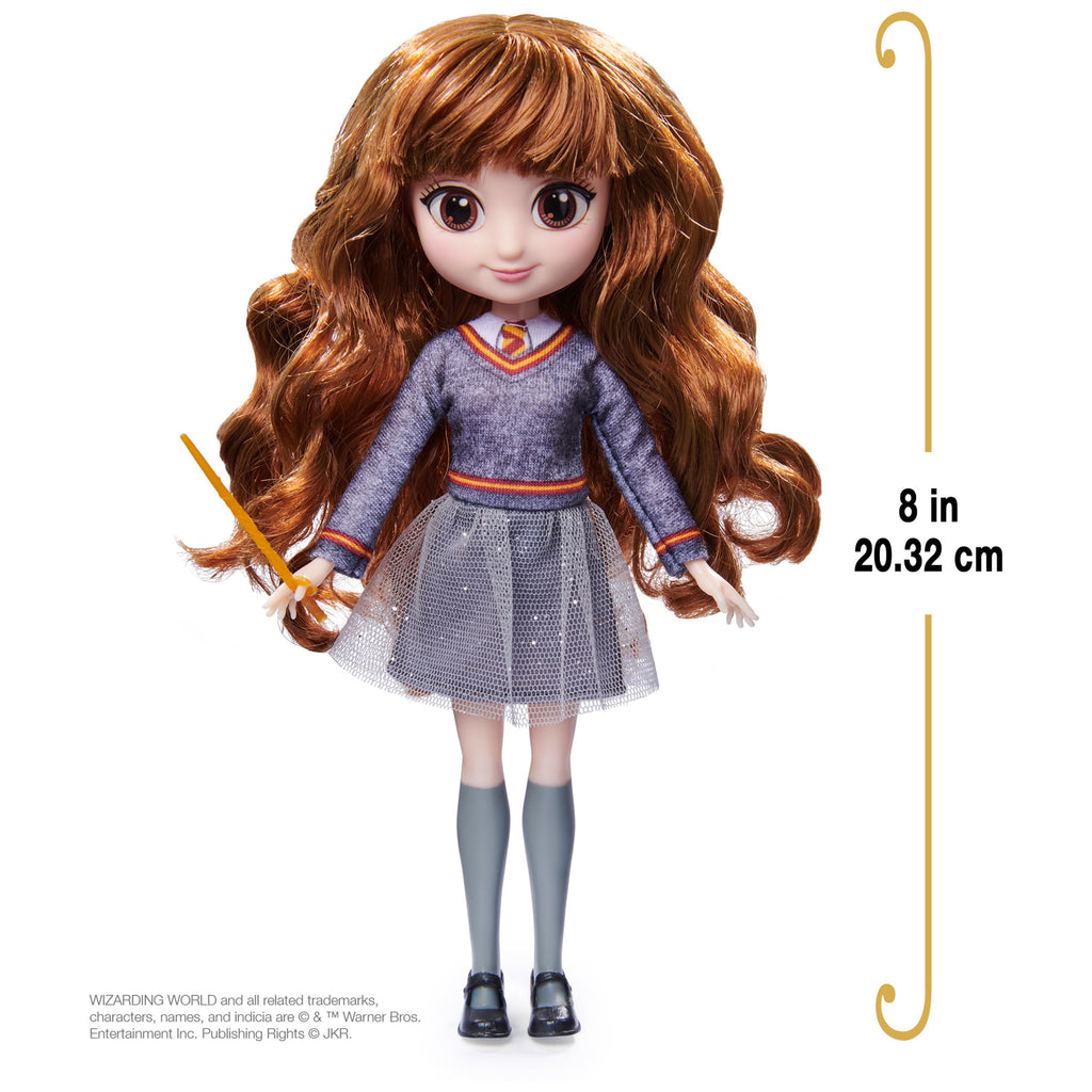 Wizarding World Harry Potter 8-Inch Hermione Granger Doll with Wand and Hogwarts Uniform, Toy for Kids Ages 5+
